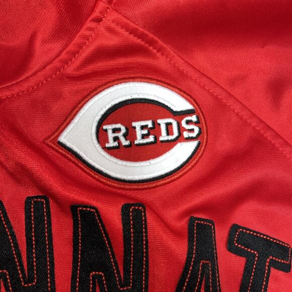 Vintage 90s G-III Cincinnati Reds MLB Full Zip Jacket Mens Red/Black Size Medium - Picture 3 of 10